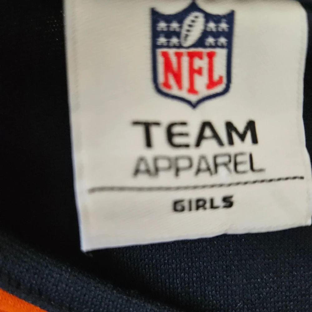 NFL Team Apparel Chicago Bears Cheerleader Dress Girls XS 4/5 Navy Orange Logo